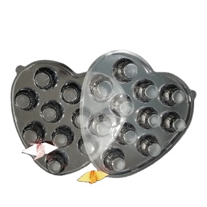 High Quality Heart-shaped Plastic Compartment Blister Chocolate Insert Tray