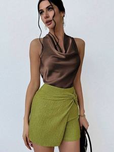 Blusa Sexy sin Mangas de Satén para el Verano 2026 Adecuado Tanto para el Trabajo como para Ocasiones Sociales. - Product Image 6