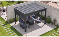 Gazebo à pergola de salon de jardin rétractable OEM pour patio auvent personnalisable pour espace extérieur
