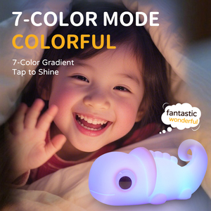 Lampe de nuit <span class=keywords><strong>créative</strong></span> en silicone caméléon rechargeable par USB, lumière colorée pour la chambre d'enfant, <span class=keywords><strong>ambiance</strong></span> apaisante pour le sommeil - Product Image 5