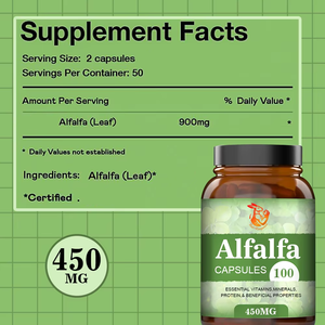 OEM Private Label Alfalfa Capsules for Overall Wellness Improve Immune System Vitamins and Minerals Supplement Capsules - Product Image 2