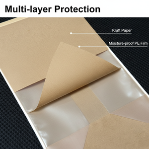 Sealed snack, cereal and nut packaging bags; flat-bottomed kraft paper bags suitable for coffee beans - Product Image 6