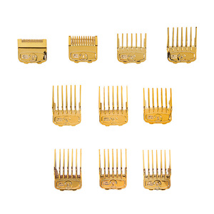 Ensemble de 10 embouts de coupe dorés pour tondeuses électriques, longueurs réglables, outils de coiffure - Product Image 1