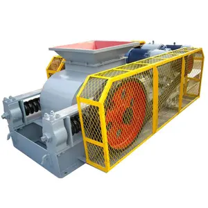 Hoge Kwaliteit Graniet Kalksteen Steengroeve Steen 2 Roller Crusher Dubbele Rol Crusher Roll Crushers Kolentanden Glad