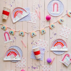 Nuevo Juego de Vajilla Desechable para Invitados de 7/9 Pulgadas, Platos, Vasos y Servilletas de Papel para Fiestas - Product Image 3