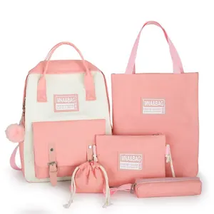Fashion 5pcs in 1 set school bags girls backpack set for school