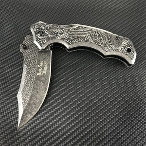 Nuevo Cuchillo Plegable 3D con Mango en Relieve para Supervivencia, Caza, Camping, Bushcraft, EDC, DIY, OEM, Hoja 5CR13MOV, Acero Inoxidable 420 - Product Image 2