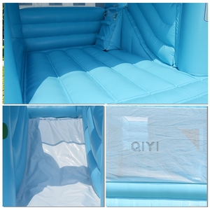 ให้เช่าบ้านลมสีฟ้าสำหรับจัดปาร์ตี้กลางแจ้ง บ้านเด้งดึ๋งเป่าลม PVC บ้านกระโดดเป่าลม บ้านลมเด้งดึ๋ง - Product Image 4
