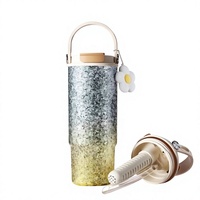 Tumbler Titanium 480ml Dinding Ganda Vakum Terisolasi 12-24 Jam Isolasi Termal Anti Bocor Bebas BPA Tidak Mentransfer Rasa Teh