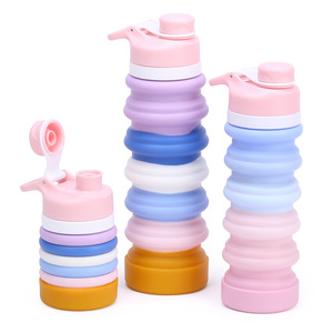 Bouteille d'eau pliable Gibeni 500 ml, tasse de voyage pliable pour le sport, unisexe, utilisation en extérieur - Product Image 2