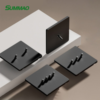 Prise interrupteur à bascule SUMMAO 86 Type 10A USB Multi-Hol Non-Smart, élégante, noire et blanche, pour usage domestique