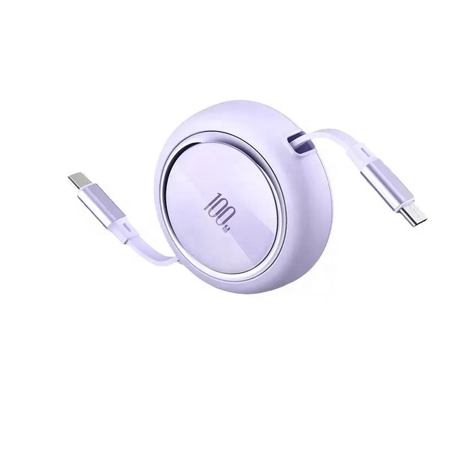 Retractable Portable 100W USB C to C PD Super Fast Charging Mobile Phones Data Charger Wire Cable for iphone 15 Pro for Samsung