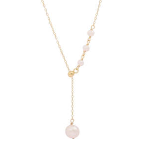 Original Women's 925 Sterling <b>Silver</b> Adjustable <b>Necklace</b> with <b>Pearl</b> Elegant Design - Product Image 2