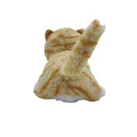 Chat simulé Robot jaune en peluche Animal électronique interactif chaton animal de compagnie marchant et chantant rempli de coton PP