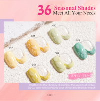 Großhandel Abrltino 36 Farben Fester Ungiftiger Hochwertiger UV-Gel Nagellack Palette Creme Pudding Schlamm Diamant Glitzer CE