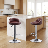 Chaise de bar pivotante réglable en hauteur, design moderne, structure métallique, pour bar à domicile, restaurant, usage commercial, tabouret haut pour cuisine