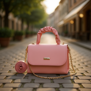 Sac bandoulière pour femme Becky en cuir PU, style vintage, avec chaîne, couleur unie, fermeture magnétique, 18x12x7cm - Product Image 2