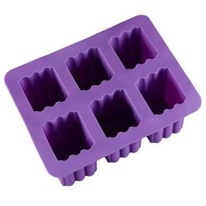 Hot-selling 6-cavity rectangular <b>silicone</b> mold, large size, sustainable mold for soap making - Product Image 4