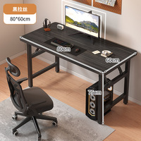 Table d'ordinateur pliable et durable pour bureau à domicile ou dortoir étudiant Bureau simple avec installation gratuite pour les jeux dans la chambre à coucher