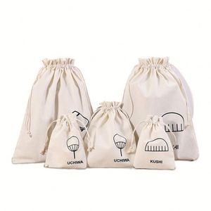 Sac à cordon en toile de coton naturelle personnalisé, imprimé sur mesure, écologique et coloré, vente en gros - Product Image 4