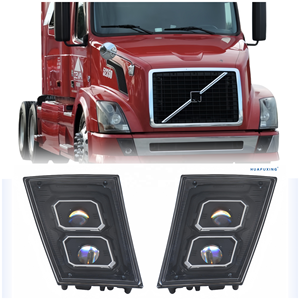 Ensemble de phares antibrouillard <span class=keywords><strong>LED</strong></span> à double lentille modifiés pour Volvo VNL 2004-2017, éclairage de conduite pour camion, remplacement Plug and Play - Product Image 1