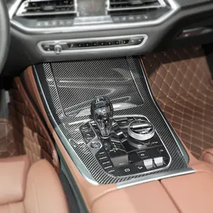 Yeni X5 G05 serisi 15 adet gerçek kuru karbon Fiber iç sol el sürücü içinde paneli düzeltir sopa 2018-2020