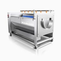 Volledig automatische aardappel-, cassave- en rode en groene radijsenschil- en wasmachine