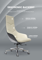 Chaise de bureau de direction de haute qualité, contemporaine, ergonomique, moderne, en cuir de luxe, pour les bureaux de direction