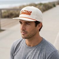 Gorra de Béisbol Personalizada de 5 Paneles con Cierre a Presión, Gorra Vintage con Cordón, Logotipo Bordado, Ajustable para Hombre