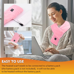 Factory Direct Eco-Friendly USB Heated Winter Warm <strong>Scarf</strong> for Men and Women Washable Polyester Neck <strong>Heating</strong> Pad - Product Image 4