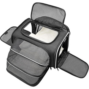 Bolsa de Transporte para Mascotas, Bolsa de Viaje para Gatos de Gran Capacidad, Dos Bolsas para Mascotas Pequeñas, Se Puede Ampliar para Picnic y Viajes - Product Image 1