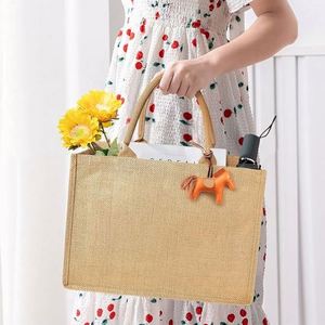 Wholesale Giveaways Advertisers Shopping Groceries Bridesmaids Laminated Interior Burlap Tote Jute Gunny <b>Bag</b> in India - Product Image 6