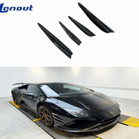 Adapté pour Lamborghini EVO RWD, lames d'air avant en fibre de carbone sèche, pièces décoratives pour le bord du pare-chocs avant