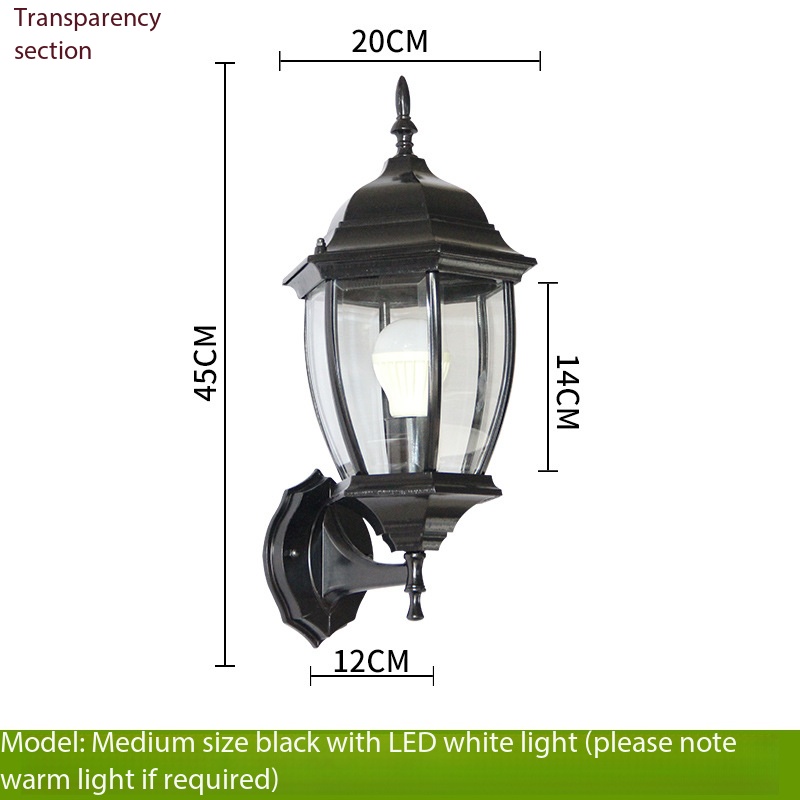 Large-sized black transparent glass