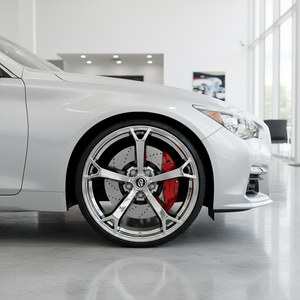 ล้อแม็กซ์ Bolun Forged Custom ขนาด <span class=keywords><strong>17</strong></span> 18 19 20 นิ้ว รุ่น <span class=keywords><strong>Nismo</strong></span> V1 สีโครเมียม สำหรับรถยนต์นิสสัน 300z 350z 370z อินฟินิตี้ Q50 Q60 G35 G37 5x114.3 - Product Image 4