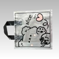Sac de courses en plastique PE à motif animalier mignon, sac fourre-tout imprimé personnalisé pour l'emballage de vêtements en détail
