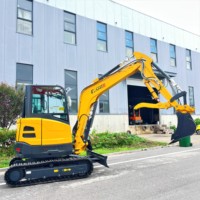 Livraison gratuite EPA Excavator 3,5 tonnes Kubota Engine Crawler Digger Farm Mini Bagger Mini Excavator With Thumb Bucket
