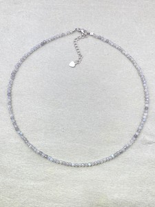 Collar de Cuentas de Cristal de Labradorita Facetada, Joyería Delicada con Piedras Preciosas, Cuentas Pequeñas Minimalistas Unisex de Moda - Product Image 4