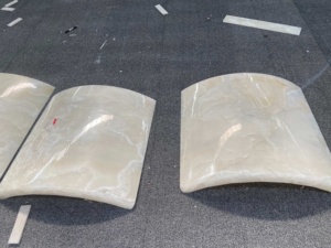 Mờ Màu trắng tinh khiết Onyx rỗng cột Trắng Onyx nửa hình dạng cột cho phòng khách lối vào khách sạn tường trang trí nội thất - Product Image 5