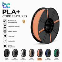 Filamen Becreative Premium Color PLA Plus Diameter 1.75mm 1kg/gulung Ketahanan Tinggi Pencetakan Halus 205-215 untuk Printer 3D