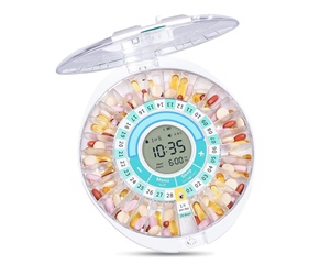 Réveil de synchronisation multifonctionnel Portable boîte de médecine électronique intelligente pour les cas de stockage de pilules âgées fonction de rappel - Product Image 1