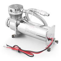 Kit Pompe de Compresseur Suspension Pneumatique Universel 1/4NPT ou 3/8NPT Chrome 200PSI 480C 12V Accessoires Automobile BX102151-SL