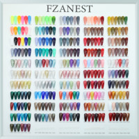 FZANEST Vernis Gel Ongles Végan Kit de Gels UV Pailletés Résine Néon Personnalisables Colorés Inodores
