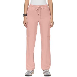 Pantalon de travail pour femme FOXA, rose, taille L, coupe droite, taille mi-haute, infroissable, 6 poches, usage décontracté - Product Image 3