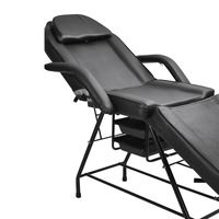 Table de massage/soins esthétiques moderne et minimaliste en PVC, lit de thérapie pliable et portable de qualité professionnelle pour tatouage et broderie