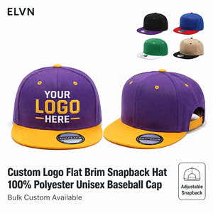 Gorra Snapback de Dos Tonos Estilo Urbano Deportivo con Logotipo Personalizado al por Mayor en Stock, Gorras de Béisbol Trucker con Visera Plana Hip <span class=keywords><strong>Hop</strong></span> - Product Image 1