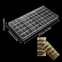 AK Vente en gros Moules à barre de chocolat Dubaï en polycarbonate PC 4 cavités personnalisés Plateau à chocolat chaud en plastique pour outils à gâteaux sucrés