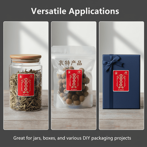 Custom Self-Adhesive Labels Hot-Stamped Labels for Dried Tangerine Peel Gift Boxes Health Supplement Labels - Product Image 3