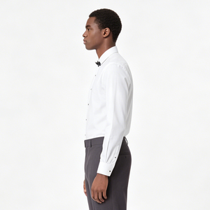 <span class=keywords><strong>Camicia</strong></span> da <span class=keywords><strong>Sposo</strong></span> di Lusso Personalizzata per Uomo, Facile da Curare, in Puro Cotone, Vestibilità Slim, con Bottoni a Rana e Colletto Arrotondato - Product Image 3