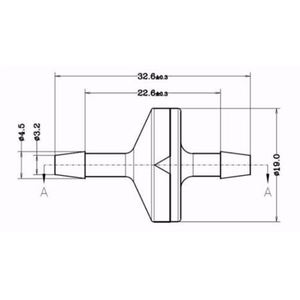 Pp 2 Kualitas Tinggi Katup Gas Tiup Satu Arah Plastik Katup Pemeriksa Pegas Tanpa Balik Inti Katup Diafragma Pp - Product Image 2